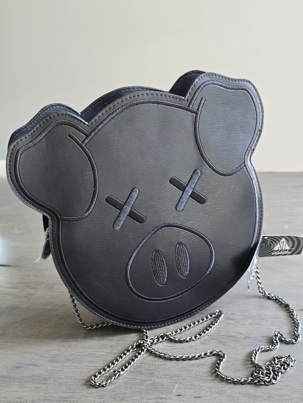 Shane Dawson X Jeffree Star Collab Black Pig Chain Strap Crossbody Bag NWT - Picture 1 of 6